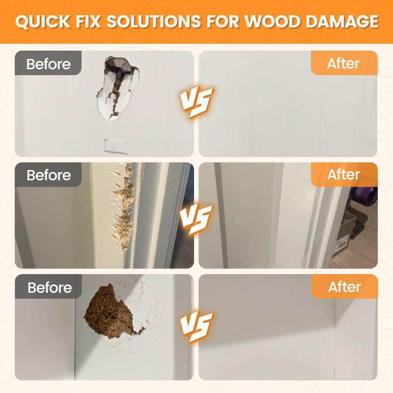 aididan Wood Filler  Wood Repair Kit  16 Ounce Paintable & Stainable Wood Putty Filler  Wood Scratch Cracks Holes Repair Furniture  Exterior Wood Filler Waterproof  Wood Putty (White) - Image 4